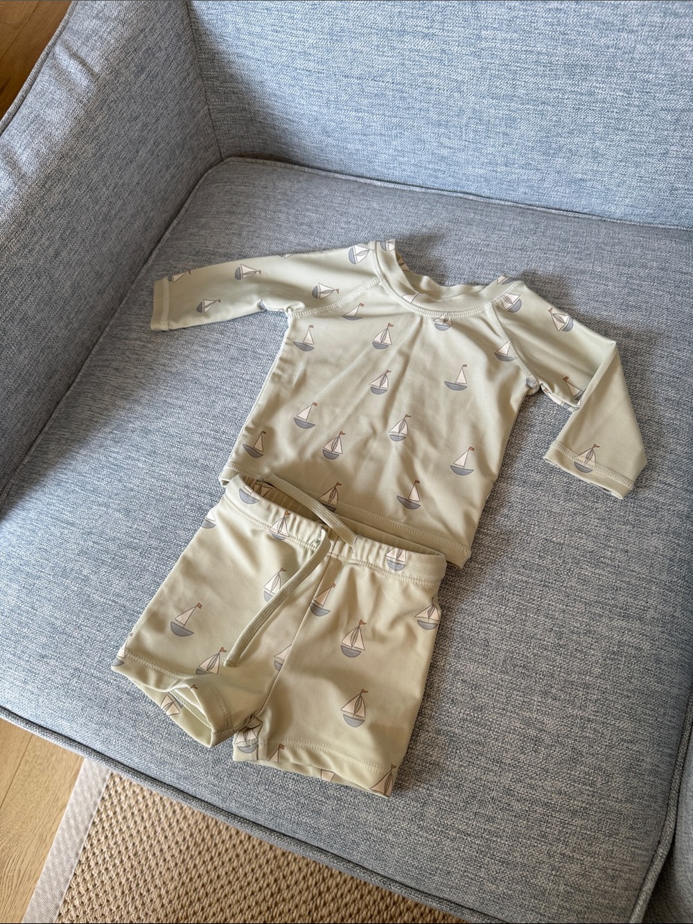 Quincy Mae Kids Sailboat Print Swim Set